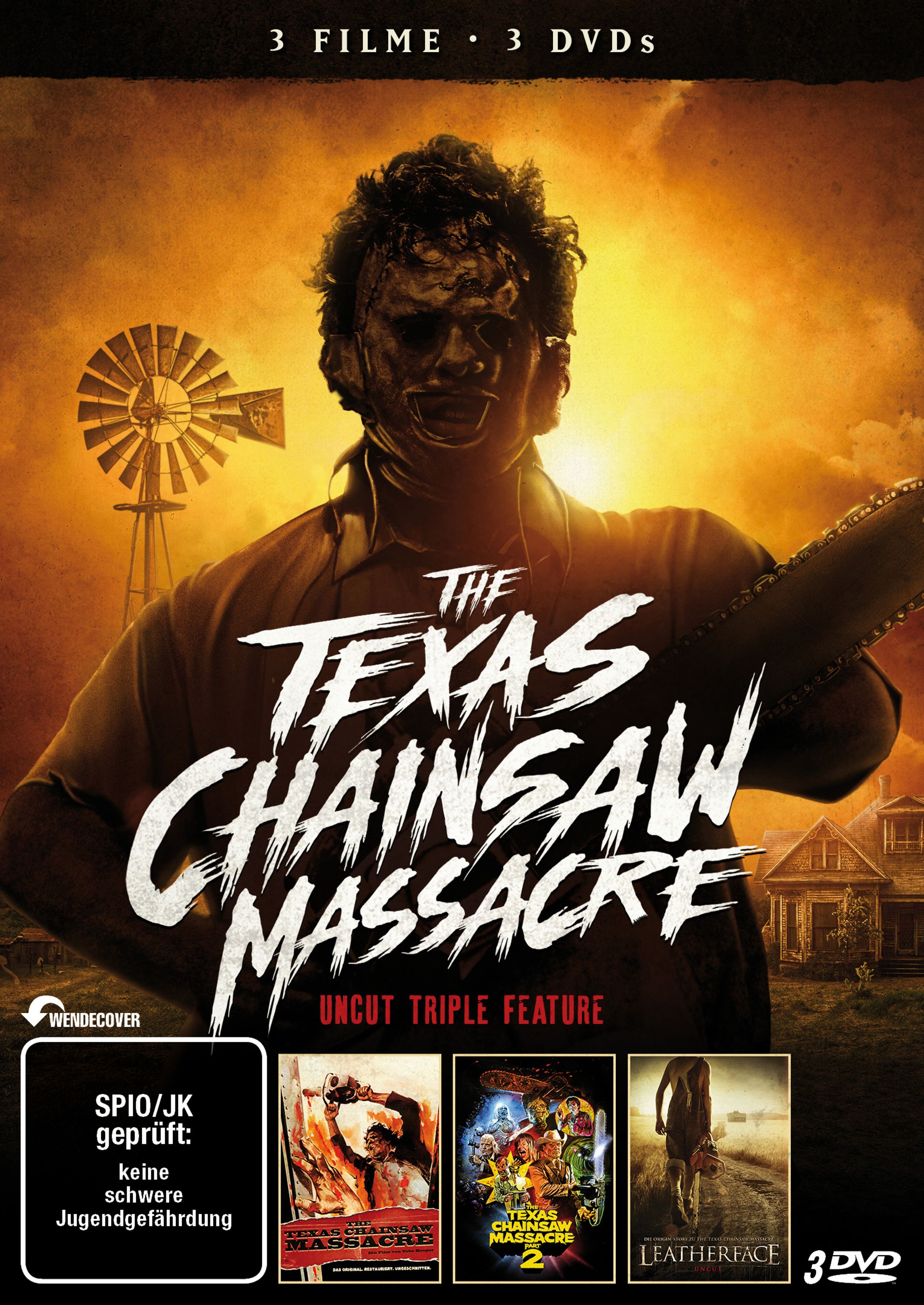 The Texas Chainsaw Massacre - Uncut Triple-Feature auf 3 DVDs